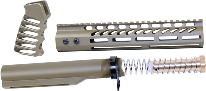 Guntec USA AR-15 10in Pistol Brace Build Kit w/ Mil-Spec Buffer Tube