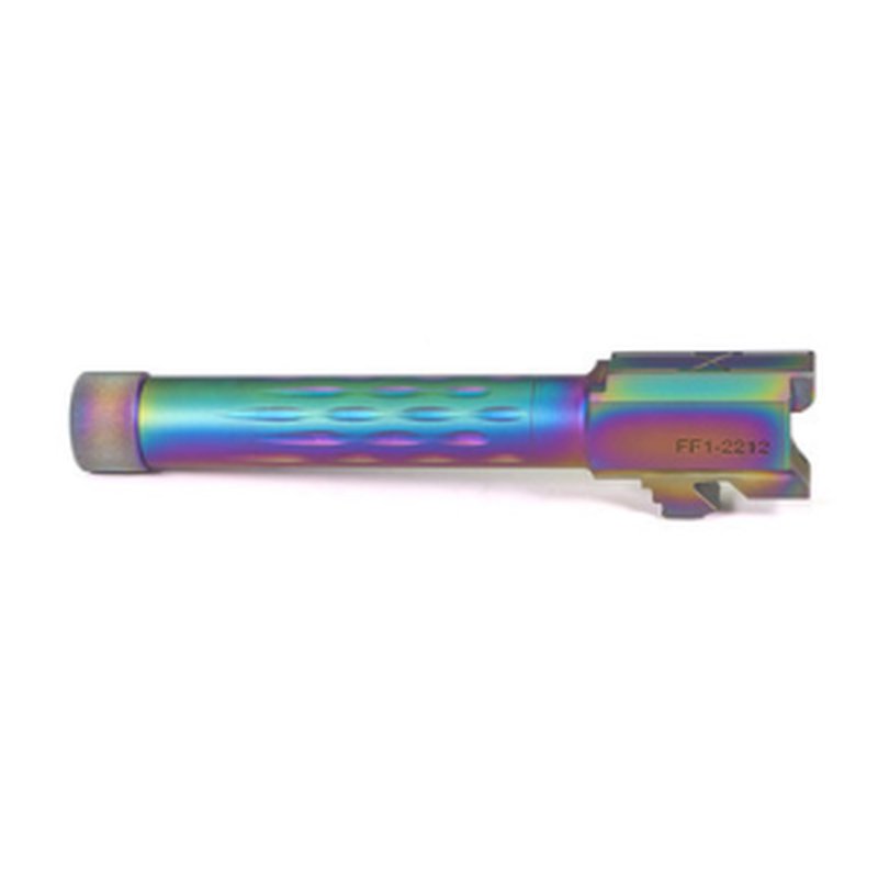 Faxon Match Series Glock 19 9mm 416R Flame Fluted Threaded Barrel Chameleon PVD