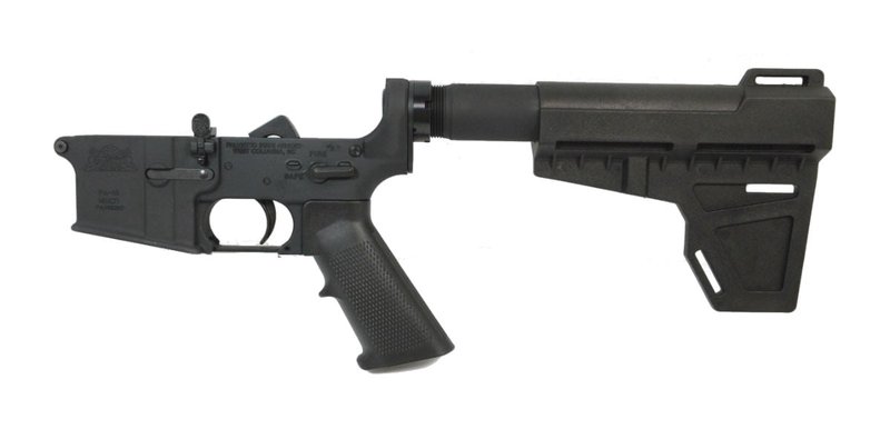 PSA AR-15 Complete Classic Shockwave Pistol Lower, Black - No Magazine