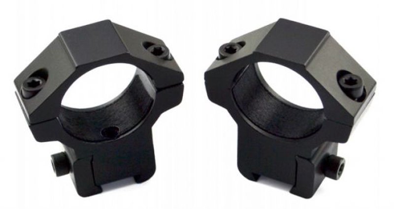 Sniper Medium Profile Rifle Scope Rings For Dovetail System, Black, 1 in Diameter