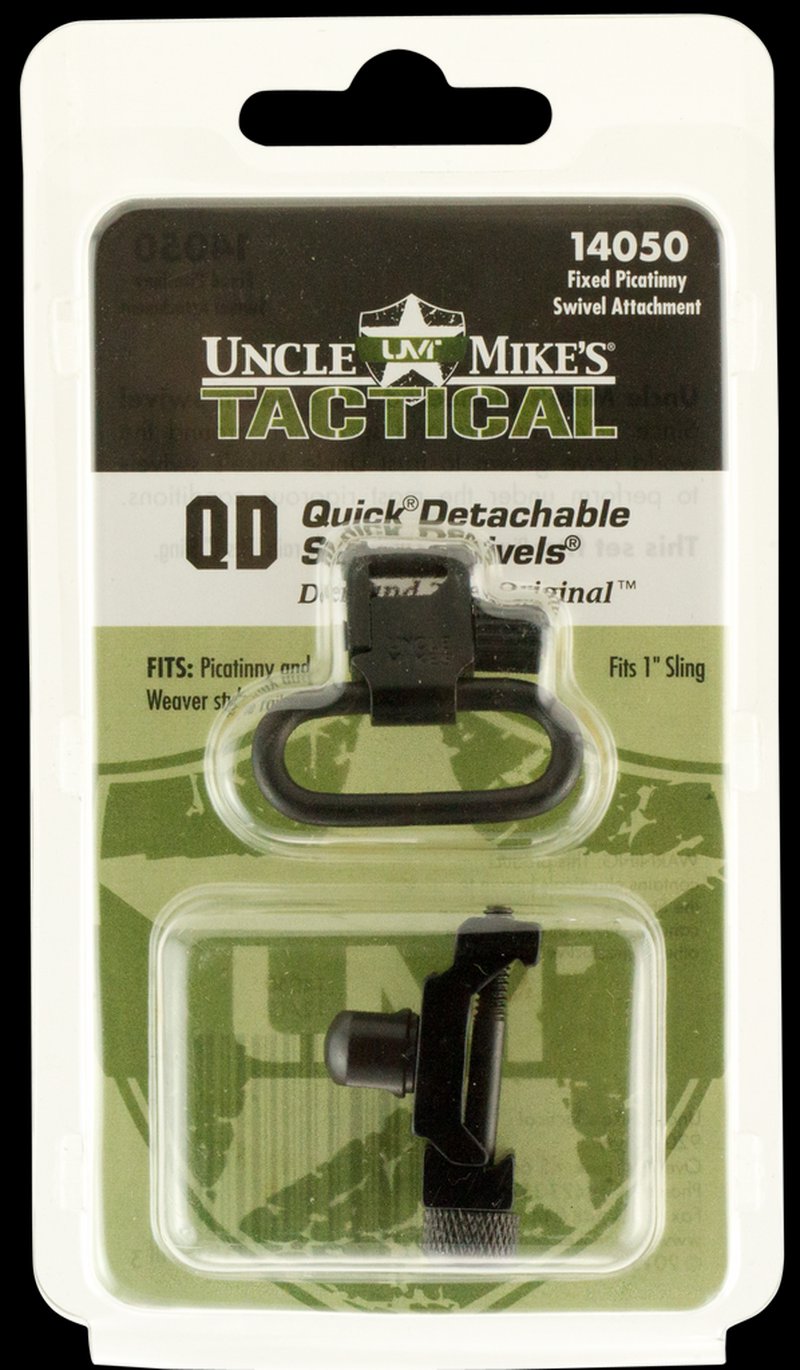 Uncle Mike's Super Swivel Quick Detach Sling Swivel 1-Inch Fixed Picatinny Attachment 14050