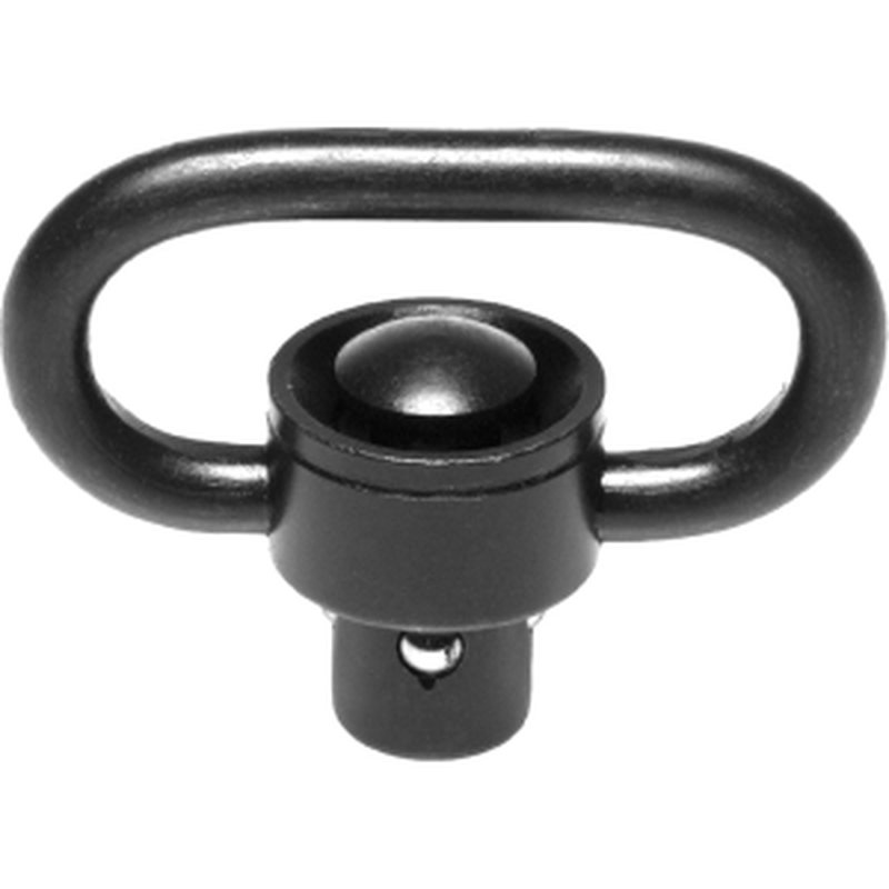 Troy Ind SMOUSSQ00BT00 SSQD Swivel 1" Push Button Black Stainless Steel