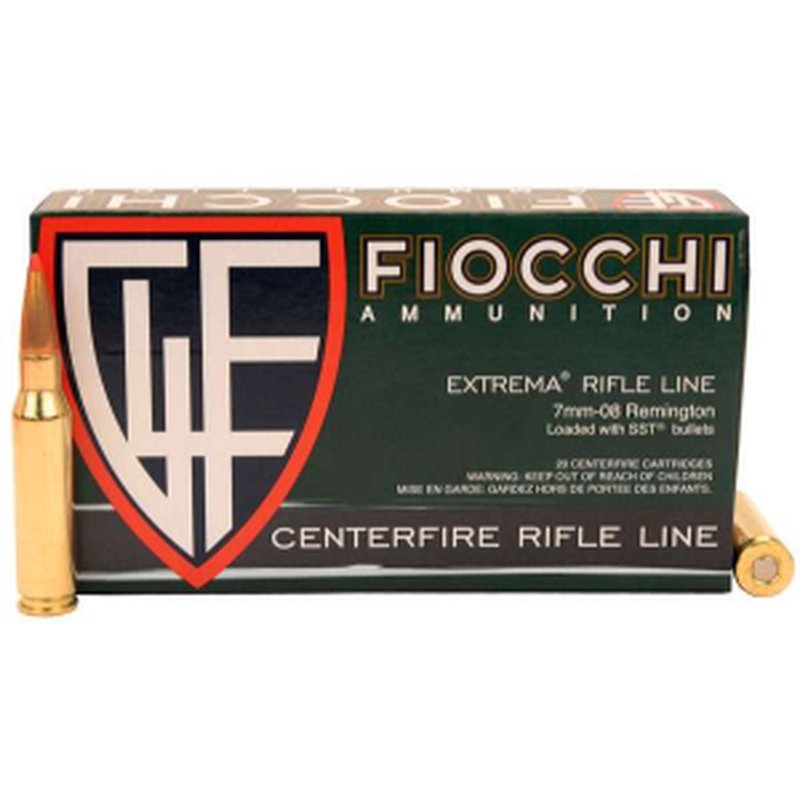Fiocchi Hyperformance Shooting Dynamics Centerfire Rifle Ammo 7mm-08 Remington 139gr SST Polymer Tip