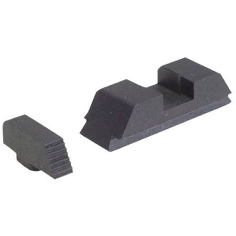 AmeriGlo Defoor Tactical Iron Sights GT-505 Serrated Front Flat Black Rear for Glock