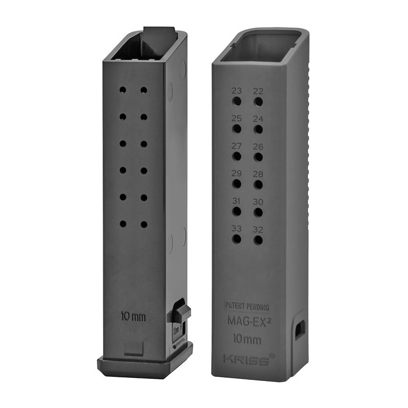KRISS MagEx2 Magazine Extension Kit Glock 20/40 10mm +18 Rounds (33 Total) 3-Pack