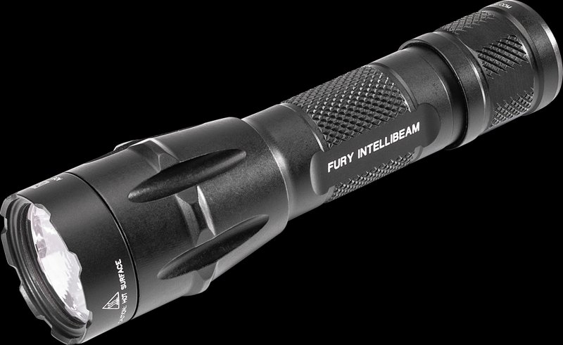 SureFire Fury IntelliBeam Dual-Fuel Flashlight 15–1,500 Lumens USB Rechargeable