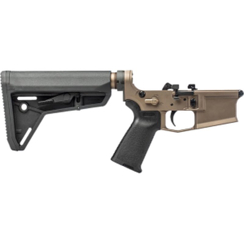 APAR600196 M4E1 PRO Complete Lower Receiver with Magpul MOE Grip & SL Carbine Stock - Kodiak Brown Anodized