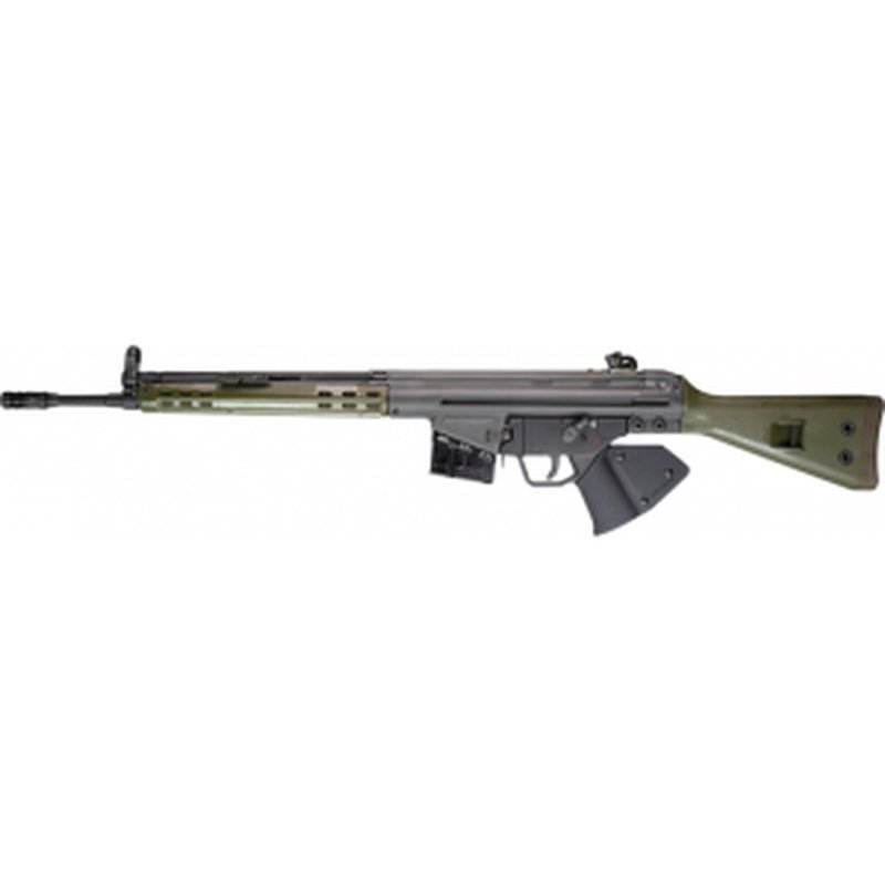 PTR 405 GI 100 *CA Compliant 308 Win,7.62x51mm NATO 18\" 10+1 Black Parkerized Green Stock Black California Paddle Grip