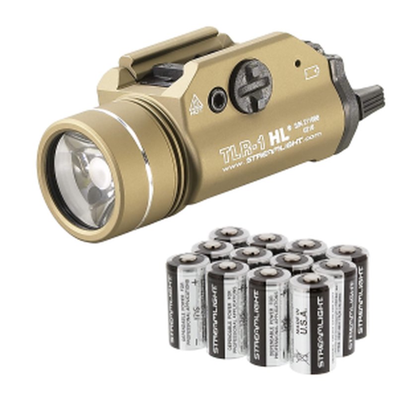 Streamlight TLR-1-HL 1000-Lumen Rail Weapon Light (69266) FDE with Batteries