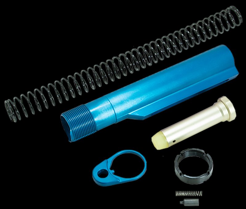 Timber Creek AR-15 Mil-Spec Buffer Tube Kit Blue Anodized ARBTKB
