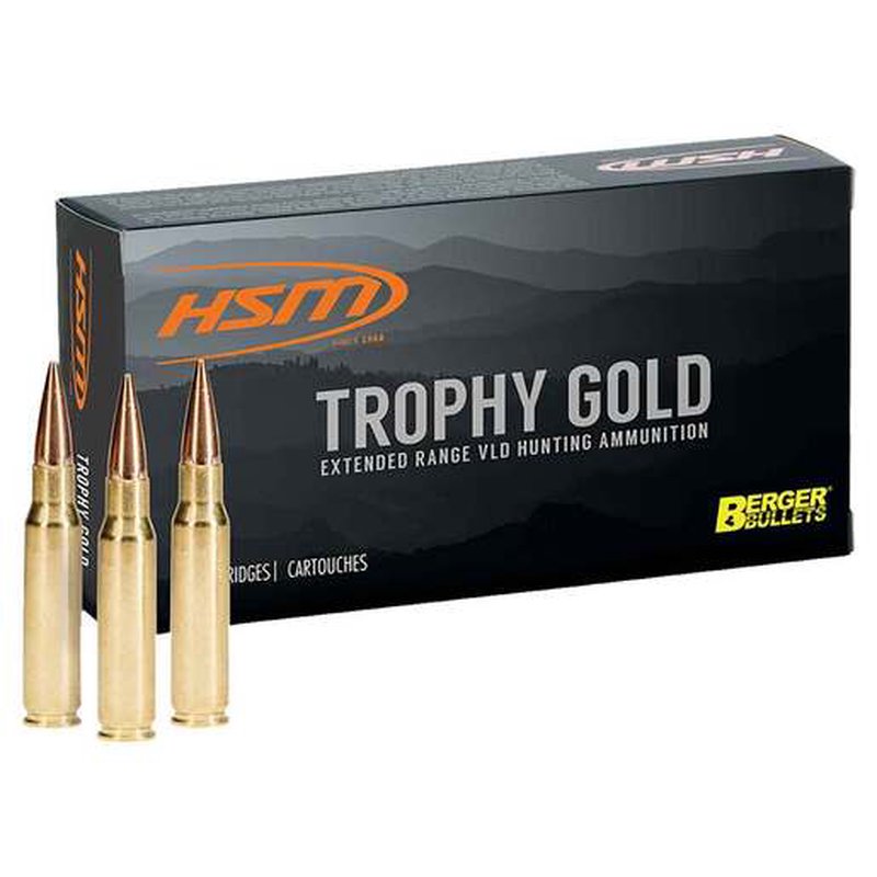 HSM Trophy Gold 7mm Remington Ultra Magnum 168gr VLD Match Rifle Ammo