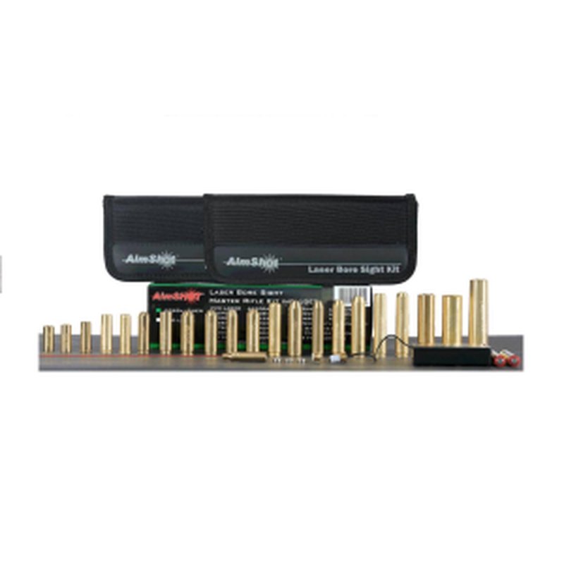 AimShot Master Kit Multi-Caliber Bore Sight with Green 532nM Laser & Uses 2 AAA Batteries for Rifles (Batteries Not Included)