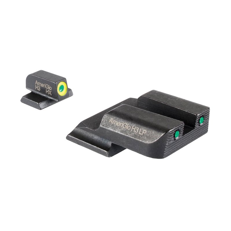 Ameriglo Night Sight Set Front/Rear, Green/Lumi Green/Green/Black