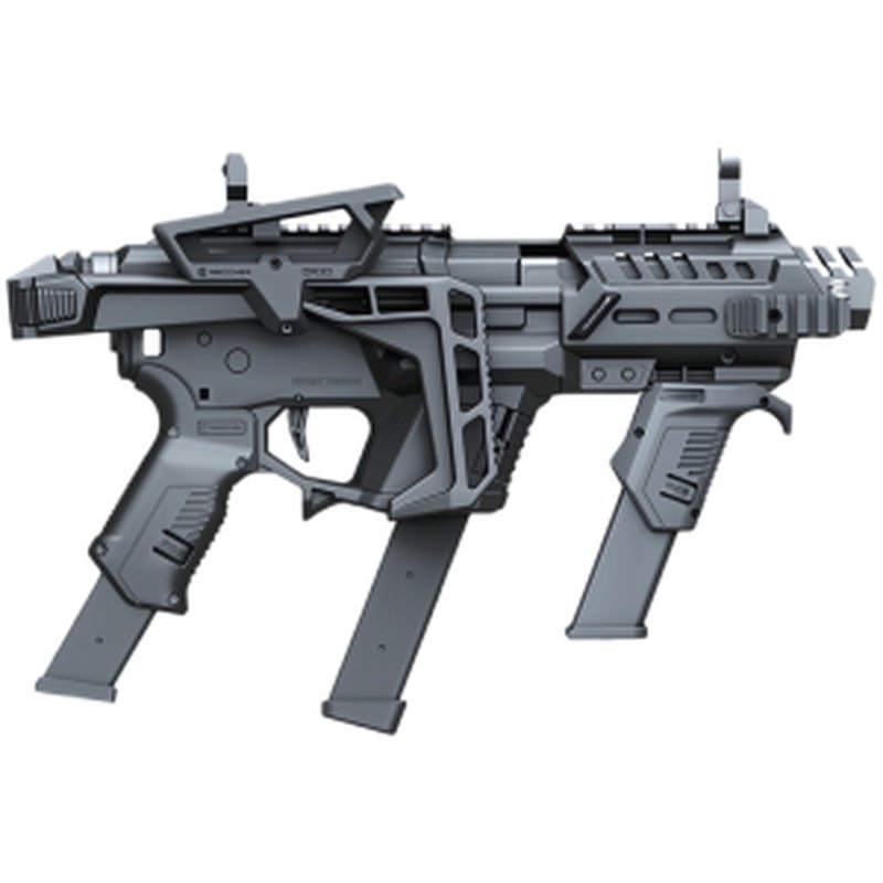 Recover Tactical P-IX+MG Folding Stock for Glock, Metal Front Guard, Black, 2.66 lbs