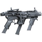 Recover Tactical P-IX+MG Folding Stock for Glock, Metal Front Guard, Black, 2.66 lbs