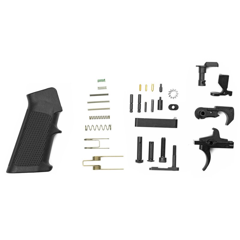 LBE Unlimited AR-15 Complete Lower Parts Kit A2 Grip Trigger Guard AR15LPKT