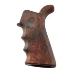 Hogue AR-15/M-16 OverMolded Red Lava Beavertail Grip with Finger Grooves