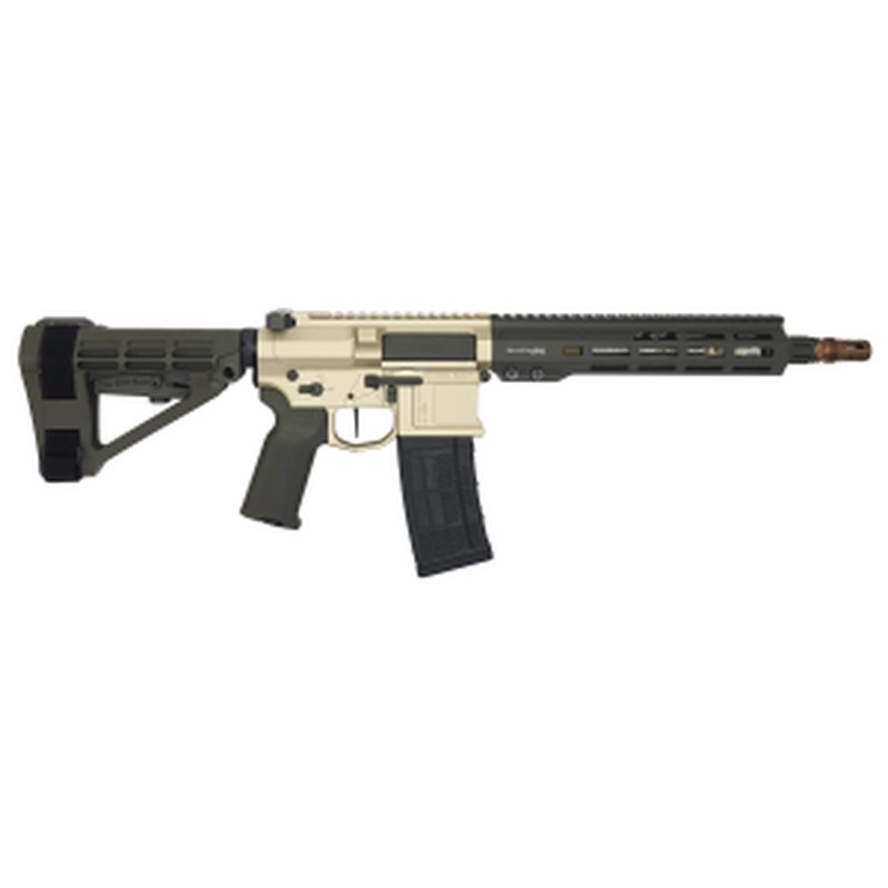 Blackout Dynamics Quantum DTL-X Helix .223 Wylde Pistol 11.5 Inch Barrel Clear Anodized Green