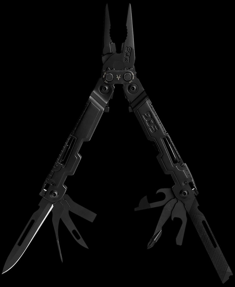 S.O.G PowerAccess Multi-Tool Compound Leverage Black 5Cr15MoV Stainless Steel SOGPA1002CP