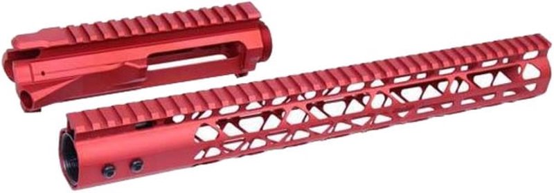 Guntec USA AR 15 Stripped Billet Upper Receiver & 15in Air Lite Series Keymod Handguard Combo Set