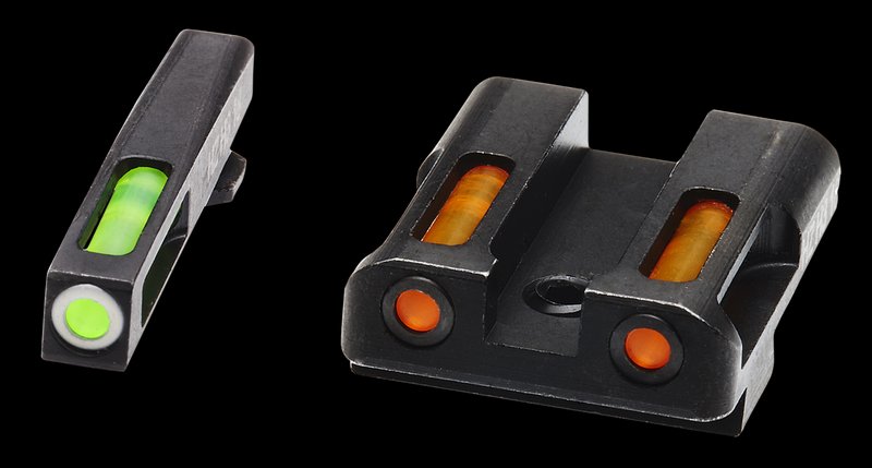 Hi-Viz LiteWave H3 Glock 17/19 Tritium Litepipe Night Sight Set, Green/Orange - GLN425