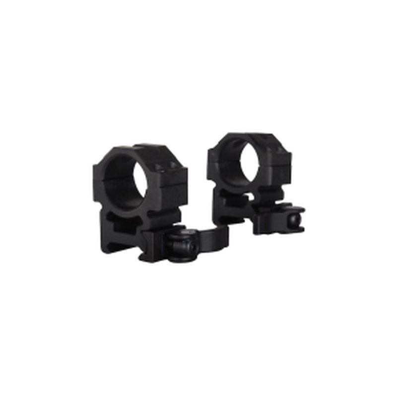 UTG Max Strength Tactical 4 Hole QD Picatinny Scope Rings Matte Black Medium