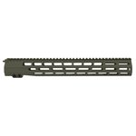 Grey Ghost Precision Handguard, M-LOK, 15", Anodized Finish, Olive Drab Green, fits AR-10