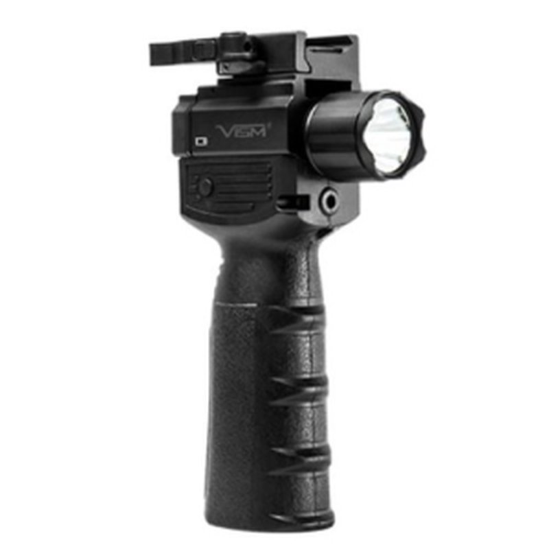 NcSTAR VAQVGFLRV2 Vertical Foregrip Strobe Flashlight Red Laser (7in)