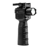 NcSTAR VAQVGFLRV2 Vertical Foregrip Strobe Flashlight Red Laser (7in)
