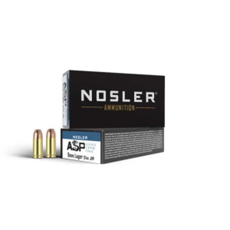 Nosler 51054 9mm ASP 124gr Jacketed Hollow Point Ammunition