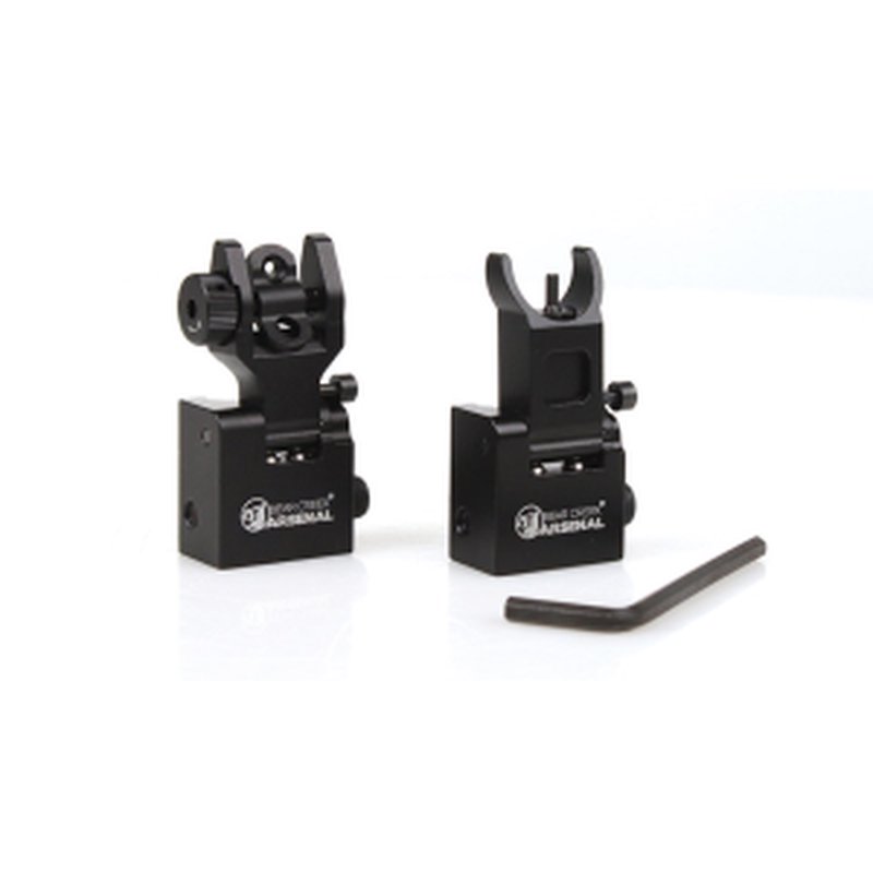 Bear Creek Arsenal Gen-2 Flip Up Iron Sights Front & Rear Combo, AR-15 Picatinny/Weaver