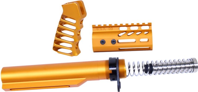 Guntec USA AR-15 4in Pistol Brace Build Kit With Milspec Buffer Tube