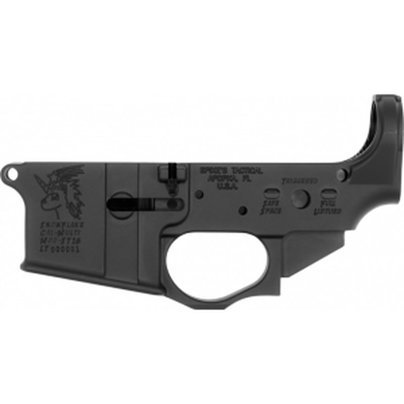 Spike's Tactical STLS030 Snowflake Stripped Lower Receiver Multi-Caliber 7075-T6 Aluminum Black Anodized for AR-15