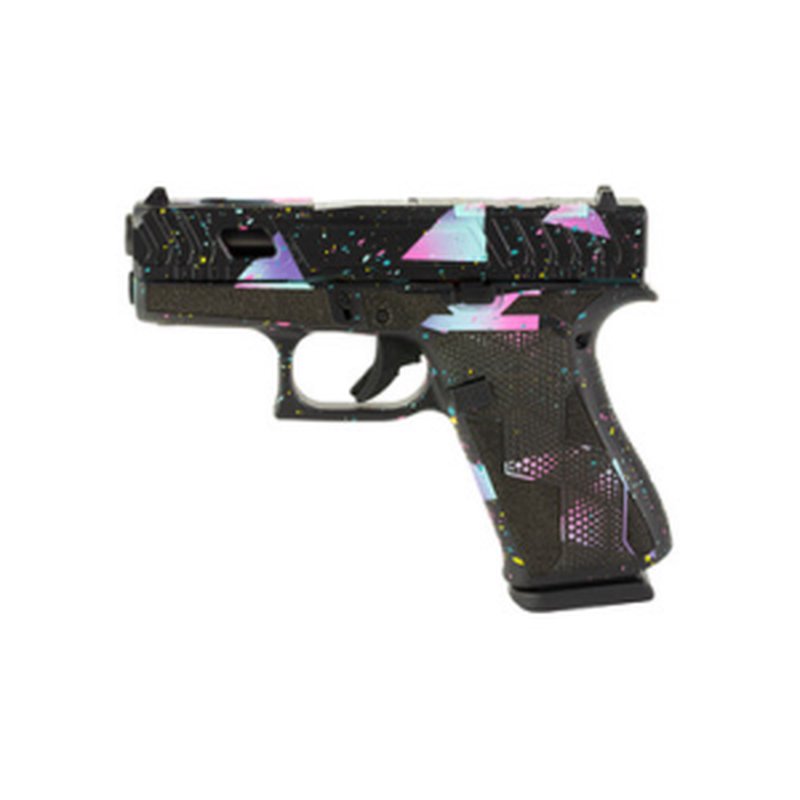 Glock G43X 9mm 3.4" 10rd Cyan Purple Cerakote Pistol