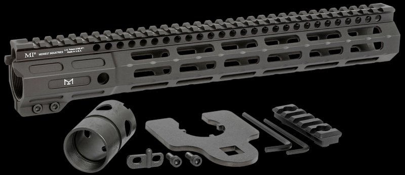 Midwest Industries MINF105 Night Fighter 10.50 MLOK Rail Black Hardcoat Aluminum