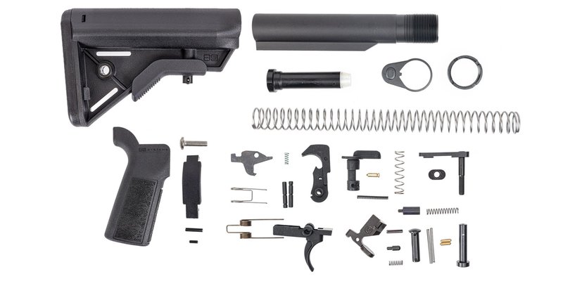 PSA B5 Systems Lower Build Kit with Bravo Stock, Black