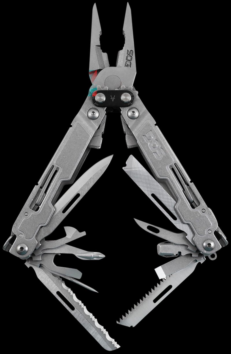 S.O.G PowerAccess Deluxe Multi-Tool Stonewashed Stainless Steel 21 Tools