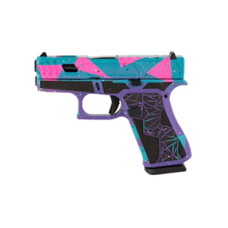 Glock G43X 9mm 3.41in 10rd Cerakote Purple/Cyan/Pink (MPN PX4350204)