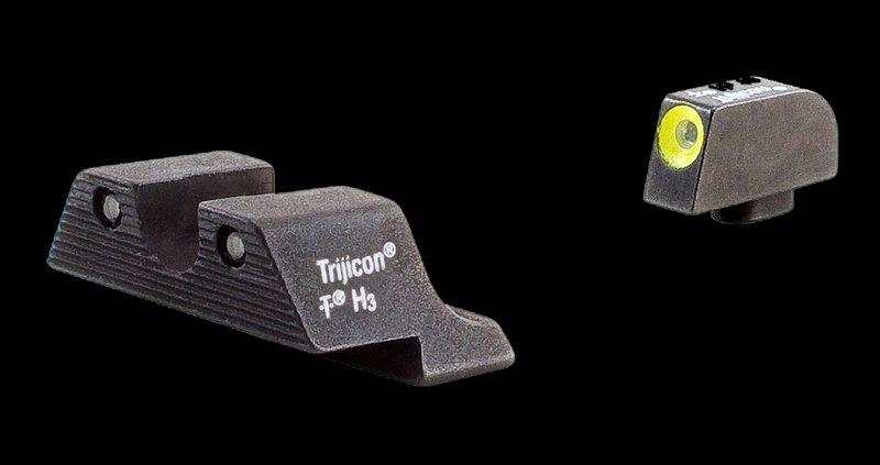 Trijicon 600540 HD Night Sights Front Sight Glock 17/17L/19 Standard Frame Green Tritium Yellow Outline