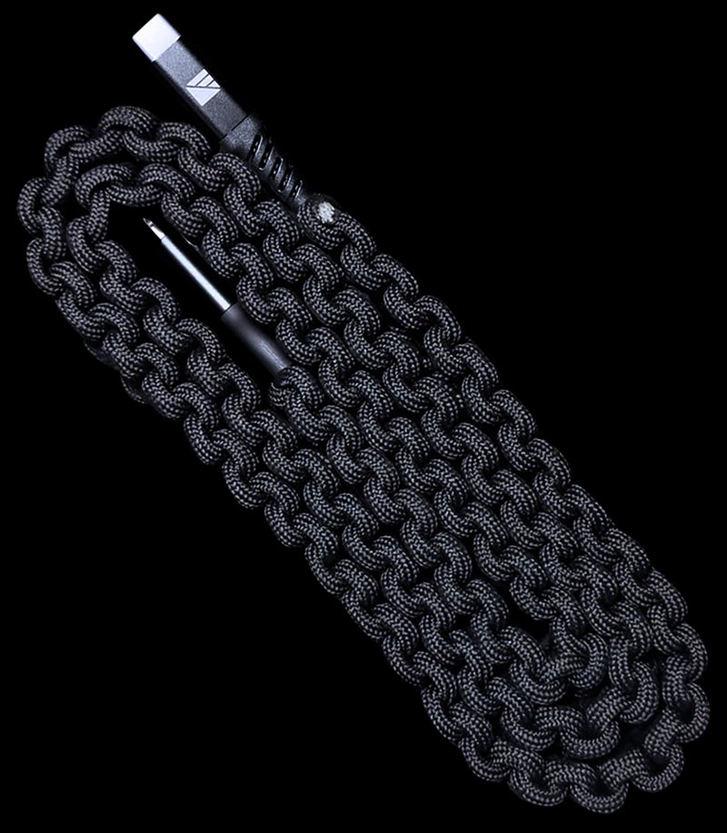 Dark Energy USB-C Charging Cable 36 Inch Paracord Black INDCCC03BKBK