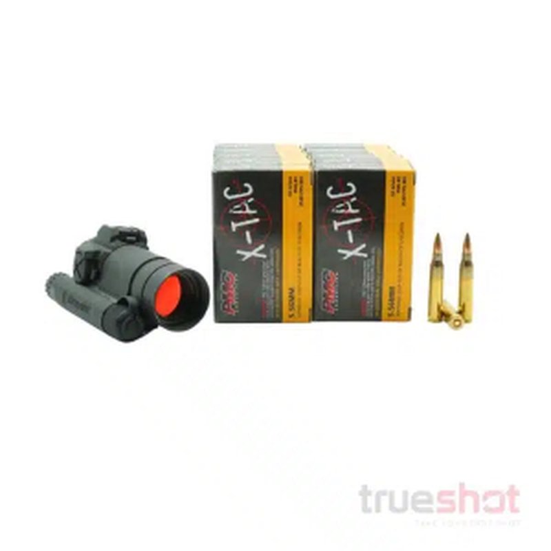 Aimpoint Comp M4s Red Dot Rifle Sight Bundle with 200 Rounds PMC Ammo