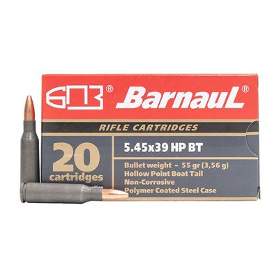 Barnaul Ammunition Polycoated 5.45x39mm Hollow Point Ammo 55gr 20 Round Box