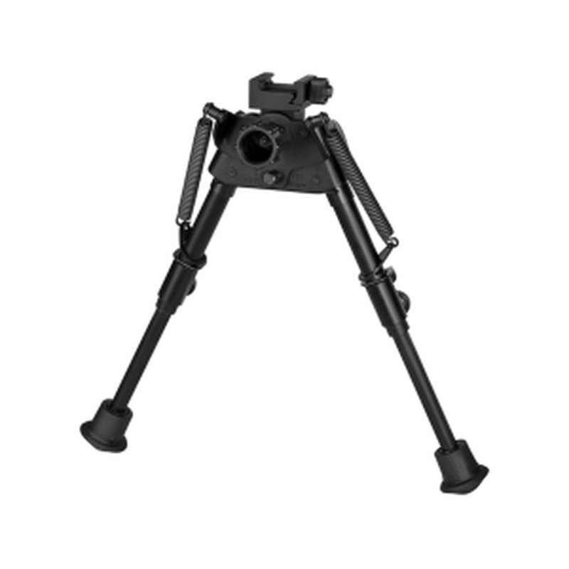Harris Bipods S-BRP Swivel BR Picatinny, 6-9", Black Steel/Aluminum, Rubber Feet