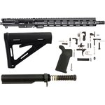 AR-STONER AR-15 Enhanced Build Kit with Upper Receiver Assembly 7.62x39mm 16\" Barrel Carbine Length 15\" M-LOK Handguard, Complete Lower Parts Kit with Magpul MOE Furniture Black