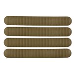B5 Systems Rail Covers, 4 Pack, Fits M-LOK Rails, Matte, Coyote Brown