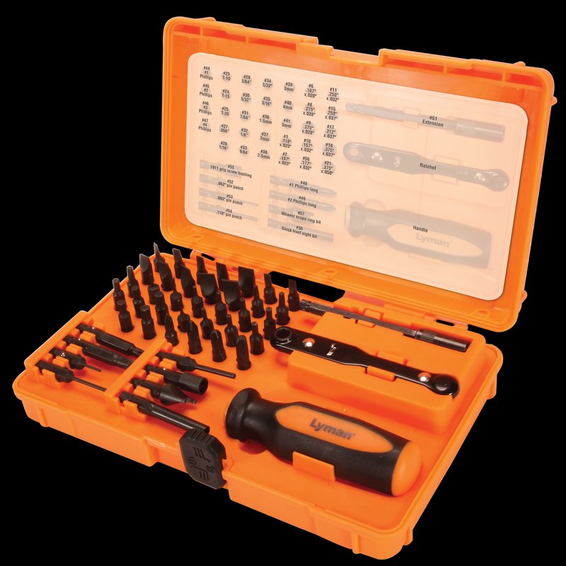 Lyman Master Gunsmith Tool Kit 45-Piece Set Ratchet Wrench & Specialty Bits