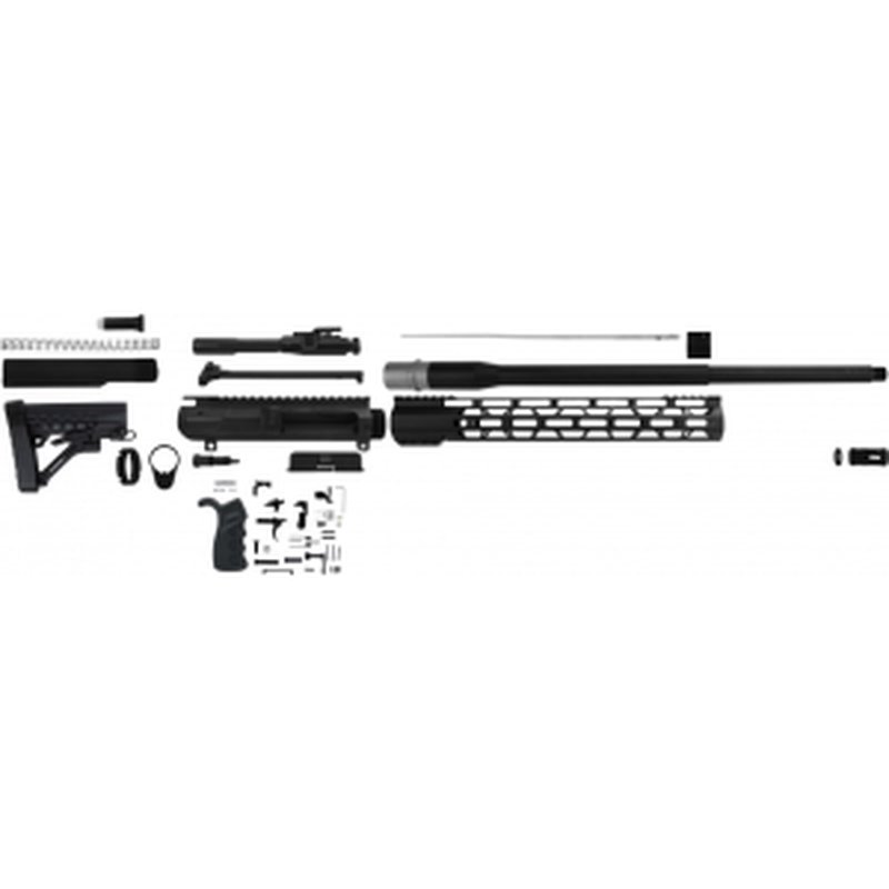 TacFire SSRK308LPK20BN AR Build Kit Rifle 308 Win AR-10 Black Nitride Aluminum 5/8"-24 tpi
