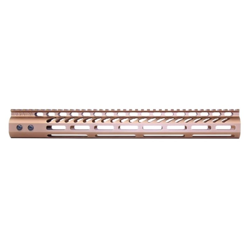 Guntec USA 4in Ultra Lightweight Thin M-LOK System Handguard w/ Monolithic Top Rail