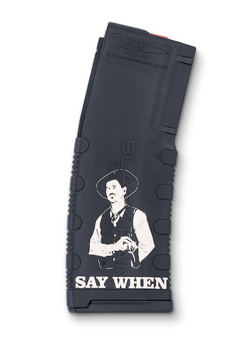 Black Rain Ordnance BROMG30SAYWHN 30-Round Laser-Etched Magazine Say When