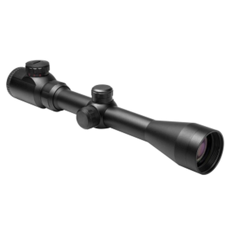 NCStar Shooter II Series 3-9x40 Riflescope 1in Black Anodized Dual Illuminated Red/Green Dot Reticle SEEFB3940G